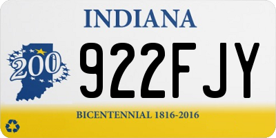 IN license plate 922FJY