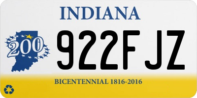 IN license plate 922FJZ