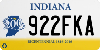 IN license plate 922FKA