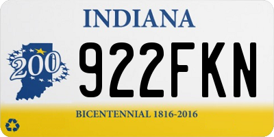 IN license plate 922FKN