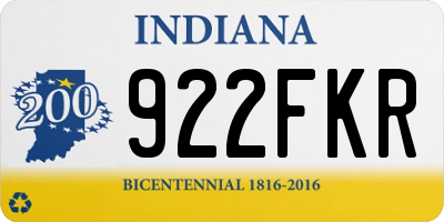 IN license plate 922FKR