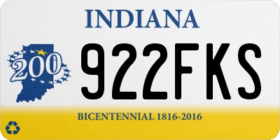 IN license plate 922FKS