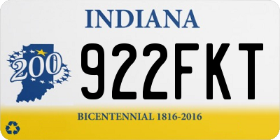 IN license plate 922FKT
