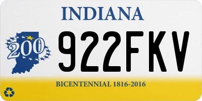 IN license plate 922FKV