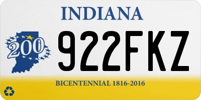 IN license plate 922FKZ