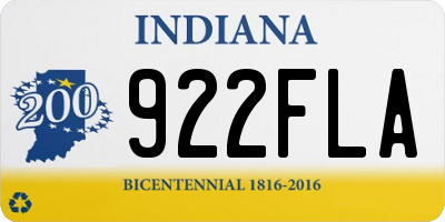 IN license plate 922FLA