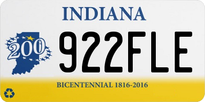 IN license plate 922FLE