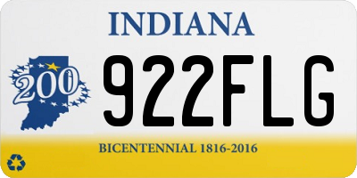 IN license plate 922FLG