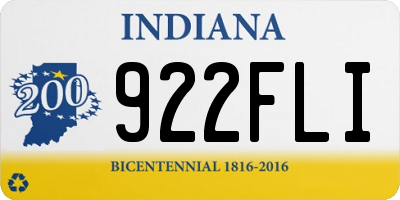 IN license plate 922FLI