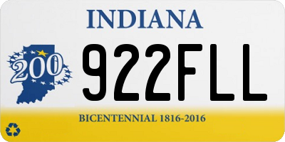 IN license plate 922FLL