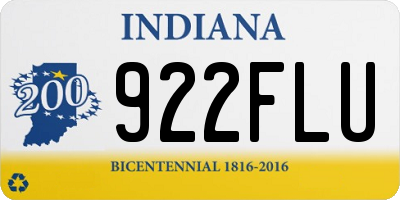 IN license plate 922FLU