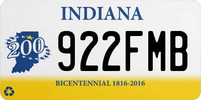 IN license plate 922FMB