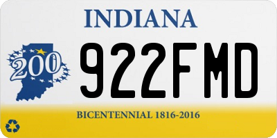 IN license plate 922FMD