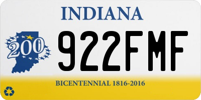 IN license plate 922FMF