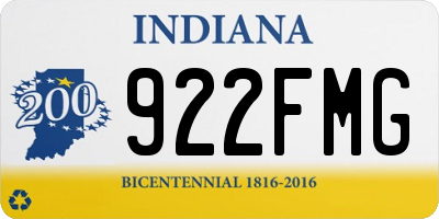 IN license plate 922FMG
