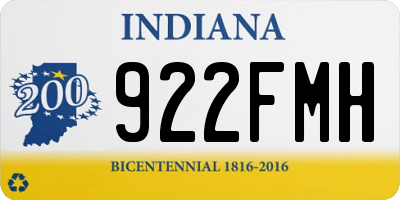 IN license plate 922FMH