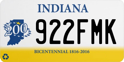 IN license plate 922FMK