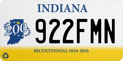 IN license plate 922FMN
