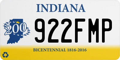 IN license plate 922FMP