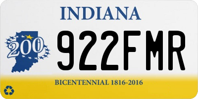 IN license plate 922FMR