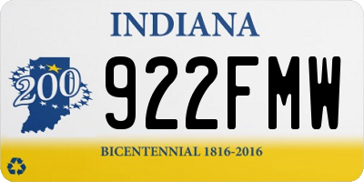 IN license plate 922FMW