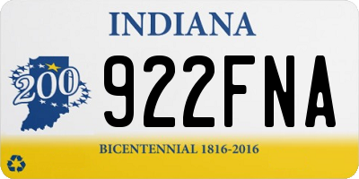 IN license plate 922FNA