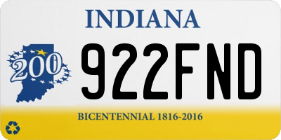 IN license plate 922FND