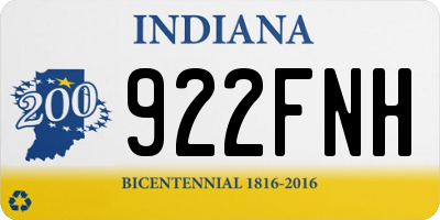 IN license plate 922FNH