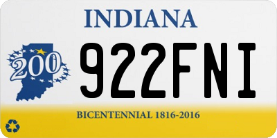 IN license plate 922FNI