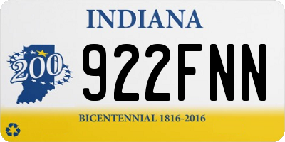 IN license plate 922FNN