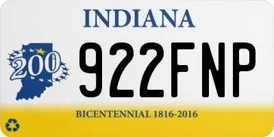 IN license plate 922FNP