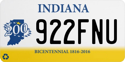 IN license plate 922FNU