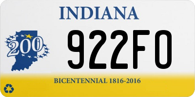 IN license plate 922FO