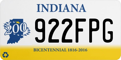 IN license plate 922FPG