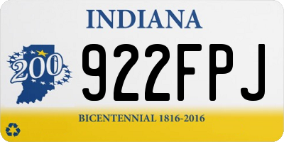 IN license plate 922FPJ