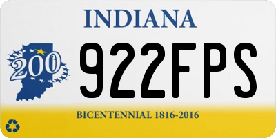 IN license plate 922FPS