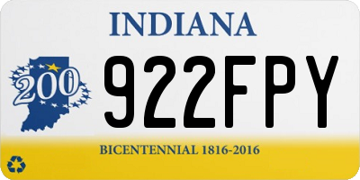 IN license plate 922FPY