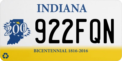 IN license plate 922FQN