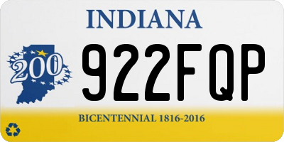 IN license plate 922FQP