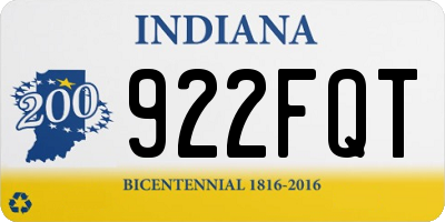 IN license plate 922FQT