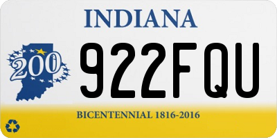 IN license plate 922FQU