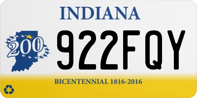 IN license plate 922FQY