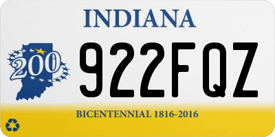IN license plate 922FQZ