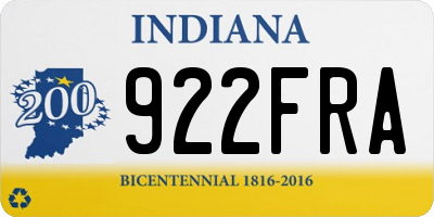 IN license plate 922FRA