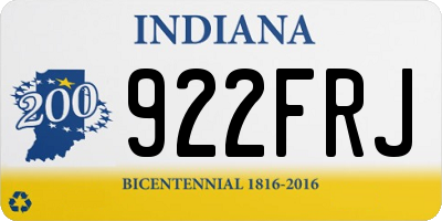 IN license plate 922FRJ