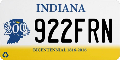 IN license plate 922FRN