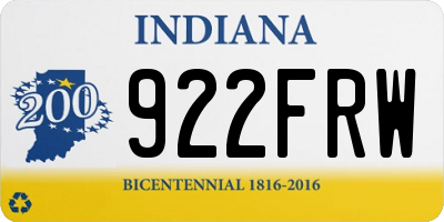 IN license plate 922FRW