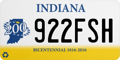 IN license plate 922FSH