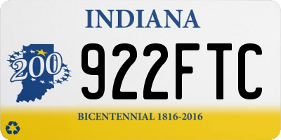 IN license plate 922FTC