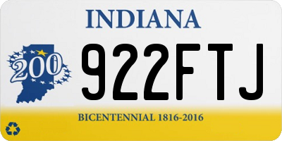 IN license plate 922FTJ